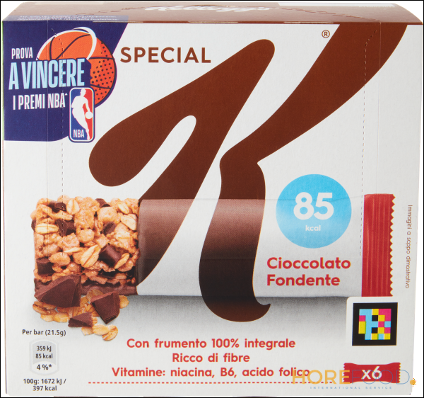 SPECIAL K BARRETTE CIOCCOLATO FONDENTE X6 129 GR