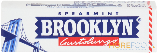 BROOKLYN CHEWING GUM SPEARMINT 52 GR