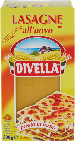 DIVELLA LASAGNE ALL'UOVO 500 GR