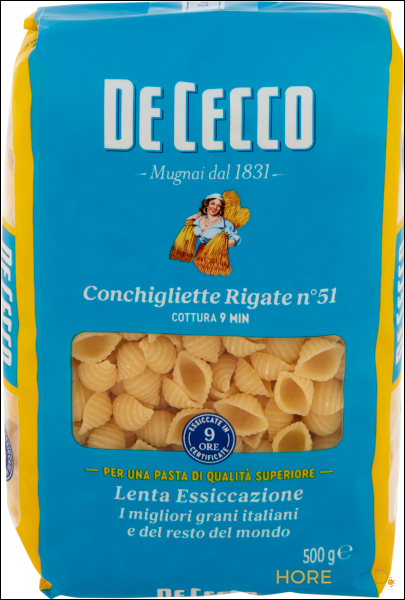 DE CECCO PASTA DI SEMOLA CONCHIGLIETTE RIGATE 500 GR