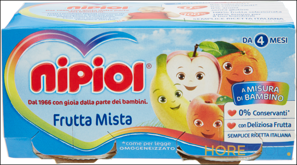 NIPIOL OMOGENEIZZATO ALLA FRUTTA MISTA 80GR X2 160 GR