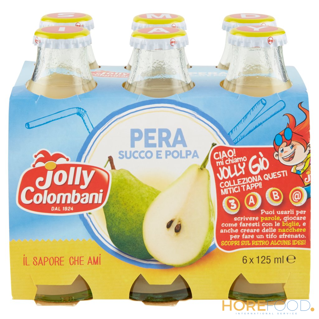 JOLLY COLOMBANI PERA SUCCO E POLPA 6 X 125ML 750 ML