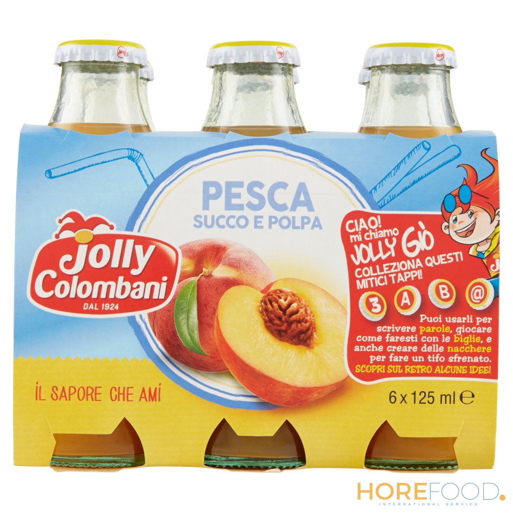 JOLLY COLOMBANI PESCA SUCCO E POLPA 6 X 125ML 750 ML