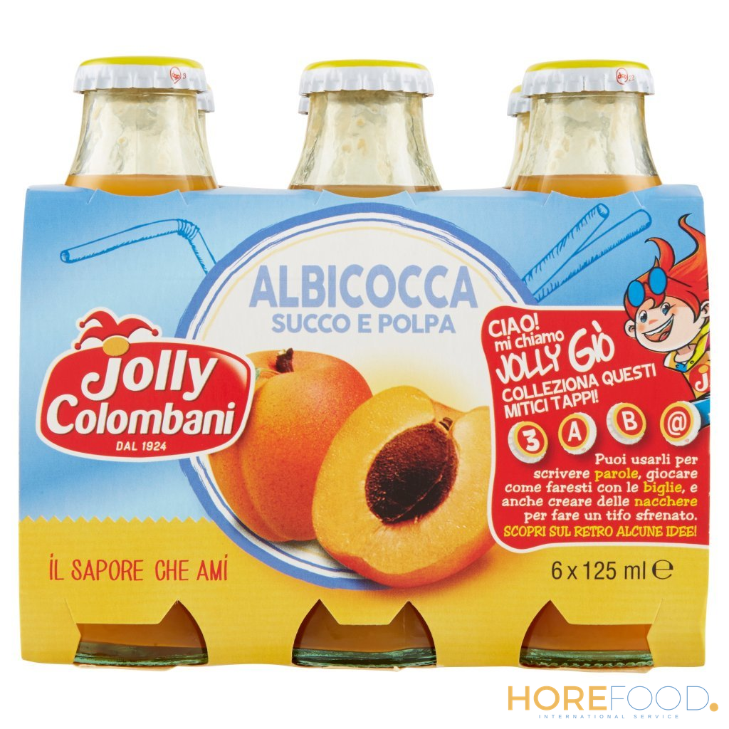 JOLLY COLOMBANI ALBICOCCA SUCCO E POLPA 6 X 125ML 750 ML