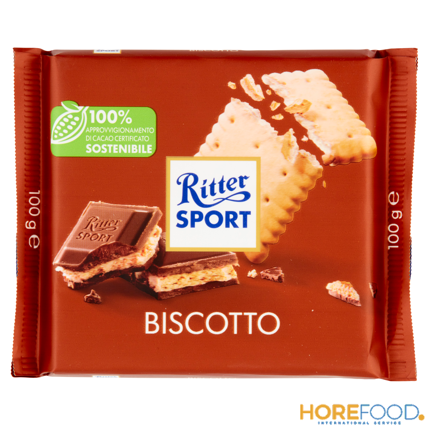 Cioccolato al Latte con Biscotto, 100 g - RITTER SPORT