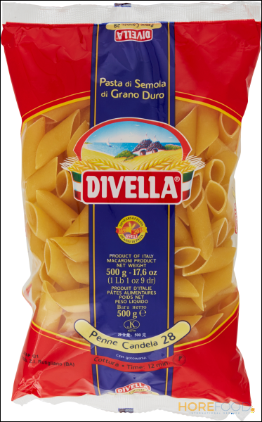 DIVELLA PASTA DI SEMOLA PENNE CANDELA N.28 500 GR