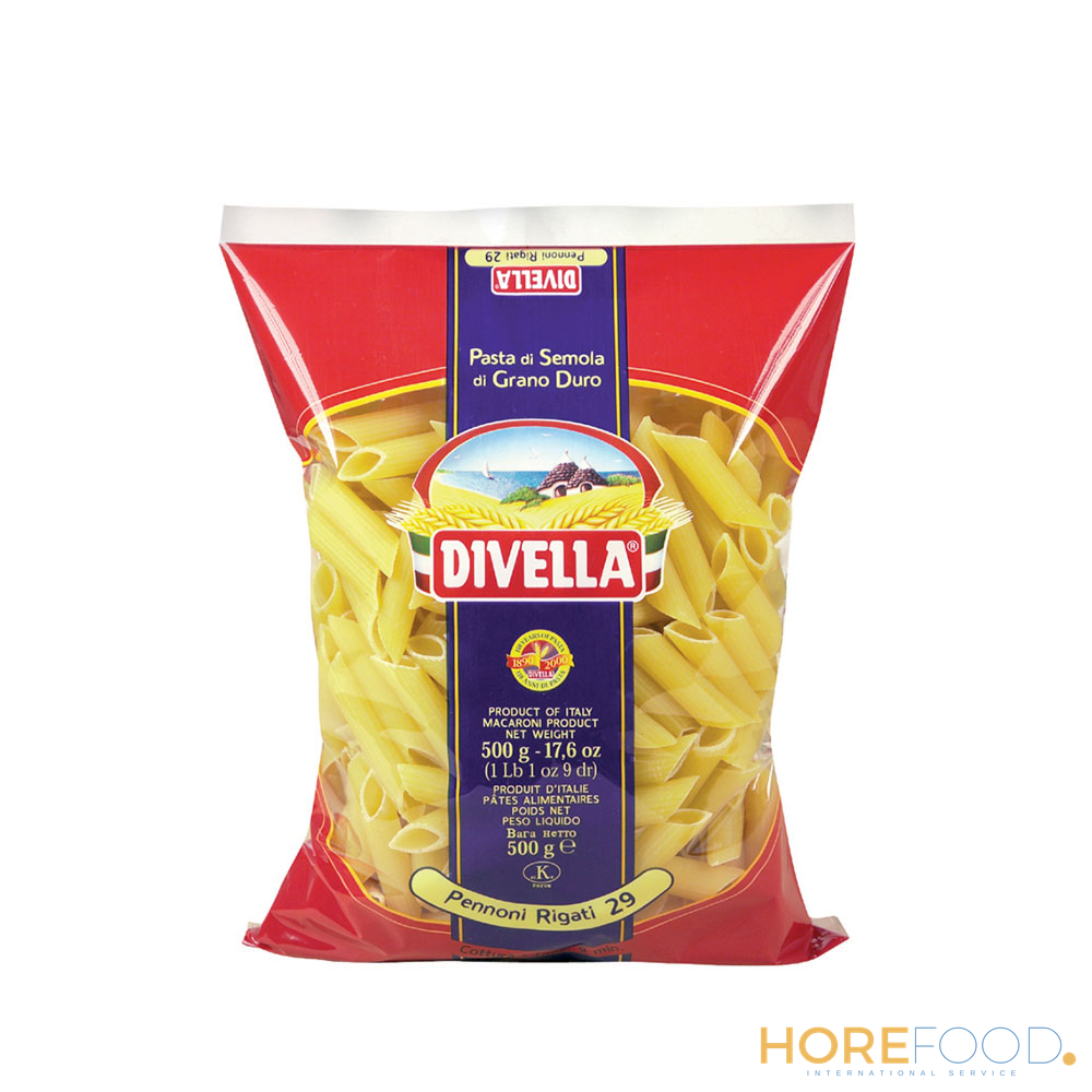 DIVELLA PASTA DI SEMOLA PENNONI RIGATI N.29 500 GR