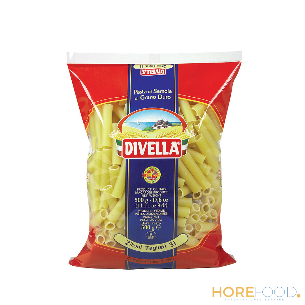 DIVELLA PASTA DI SEMOLA ZITONI TAGLIATI N.31 500 GR