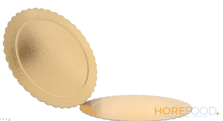 PIATTI TONDI COLOR ORO 32 CM 10 KG