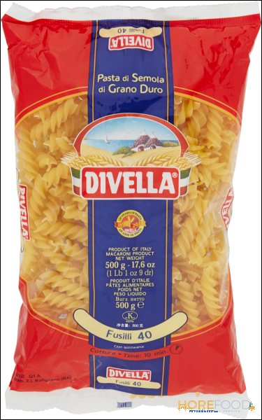 DIVELLA PASTA DI SEMOLA FUSILLI N.40 500 GR