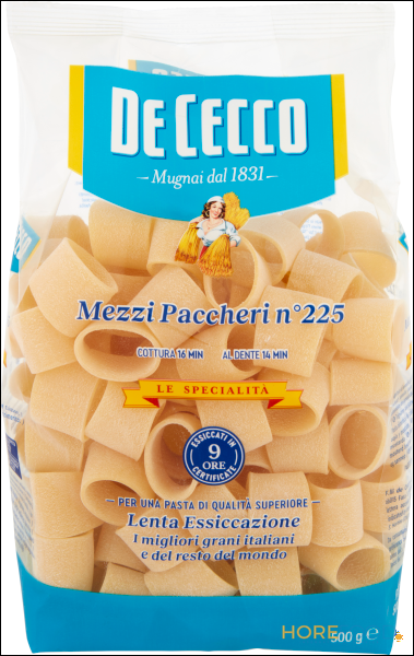 DE CECCO LE SPECIALITA' MEZZI PACCHERI N°225 500 GR
