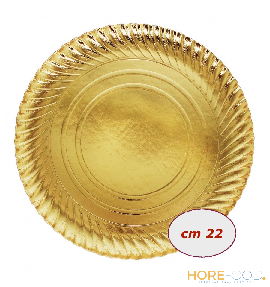 PIATTI TONDI COLOR ORO 22 CM 1 KG