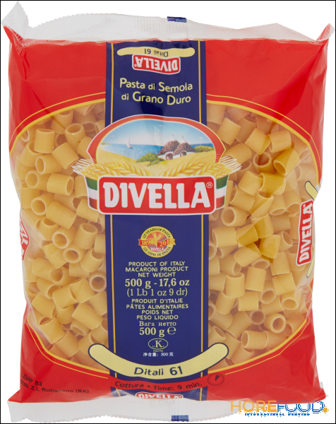 DIVELLA PASTA DI SEMOLA DITALI N.61 500 GR