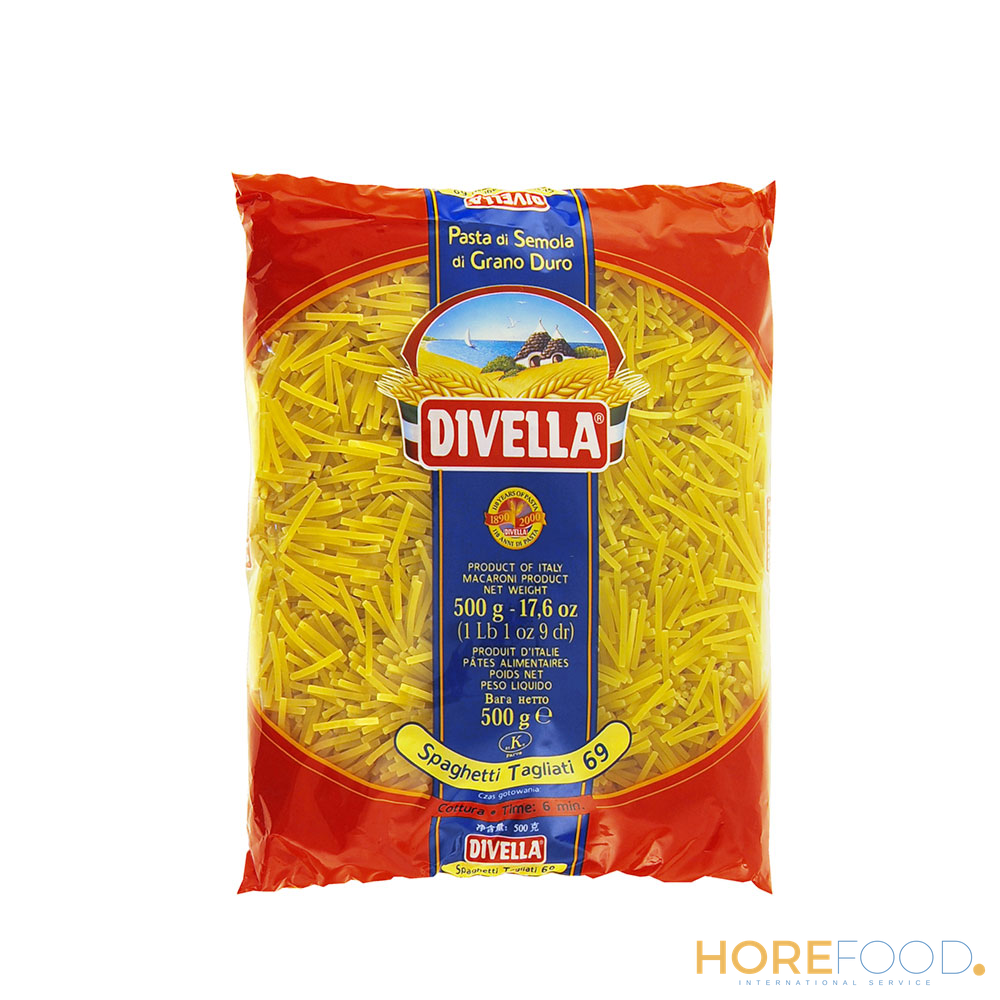 DIVELLA PASTA DI SEMOLA SPAGHETTI TAGLIATI 500 GR