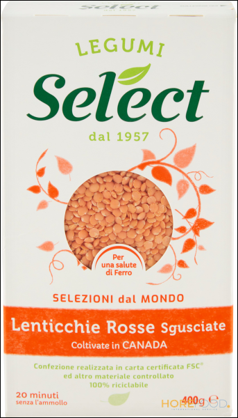 SELECT LENTICCHIE ROSSE SGUSCIATE 400 GR