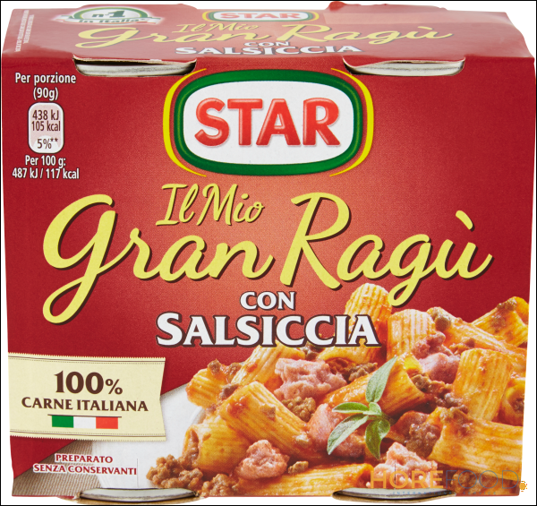 STAR GRAN RAGU' CON SALSICCIA 180GR X2