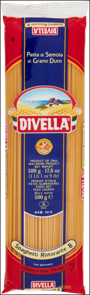 DIVELLA PASTA DI SEMOLA SPAGHETTI RISTORANTE N.8 500 GR