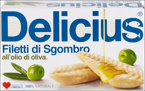 DELICIUS FILETTI DI SGOMBRO ALL'OLIO D'OLIVA 125 GR