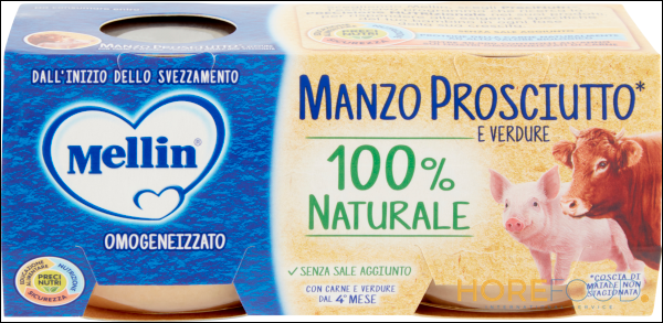MELLIN OMOGENEIZZATO MANZO E PROSCIUTTO 80G X2