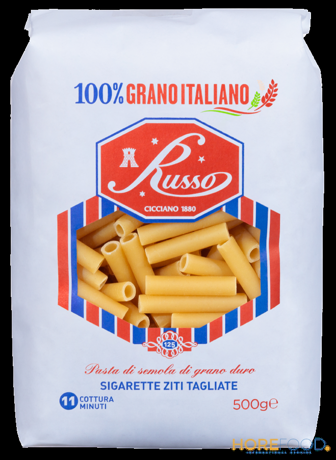 RUSSO PASTA DI SEMOLA SIGARETTE ZITI TAGLIATI 500 GR