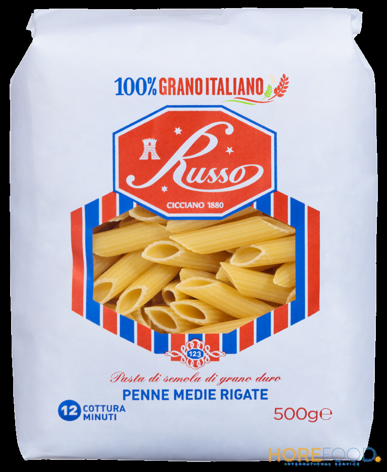 RUSSO PASTA DI SEMOLA PENNE MEDIE RIGATE 500 GR