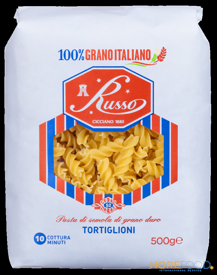 RUSSO PASTA DI SEMOLA TORTIGLIONI 500 GR