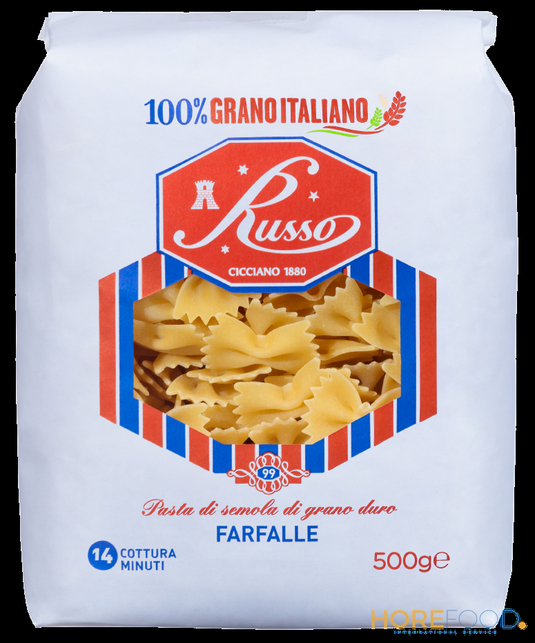 RUSSO PASTA DI SEMOLA FARFALLE 500 GR