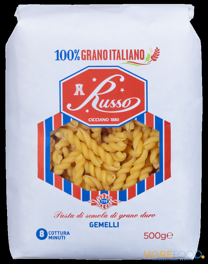 RUSSO PASTA DI SEMOLA GEMELLI 500 GR