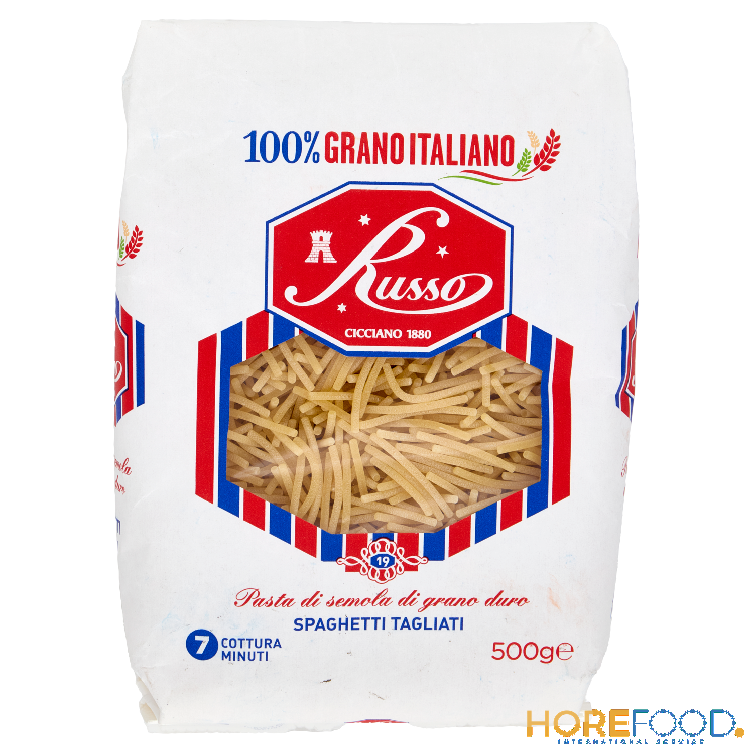 RUSSO PASTA DI SEMOLA SPAGHETTI TAGLIATI 500 GR