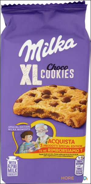 MILKA COOKIES XL CHOCO 185 GR