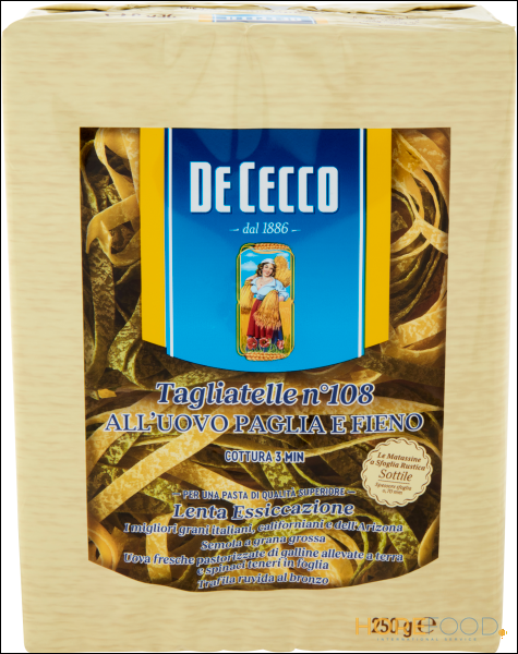 DE CECCO TAGLIATELLE PAGLIA E FIENO N°108 ALL'UOVO 250 GR