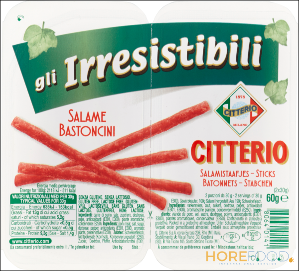 CITTERIO IRRESISTIBILI BASTONCINI SALAME 60 GR