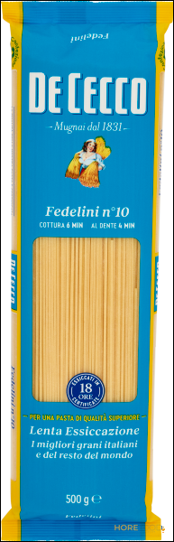 DE CECCO PASTA DI SEMOLA FEDELINI N°10 500 GR