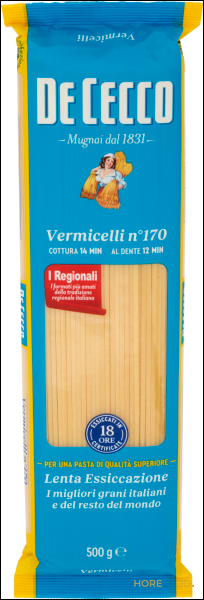 DE CECCO PASTA DI SEMOLA VERMICELLI N°170 500 GR