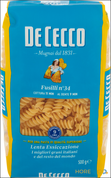 DE CECCO PASTA DI SEMOLA FUSILLI N°34 500 GR
