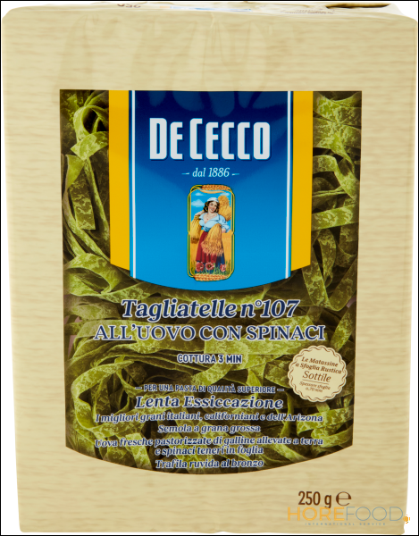 DE CECCO TAGLIATELLE SPINACI 250 GR