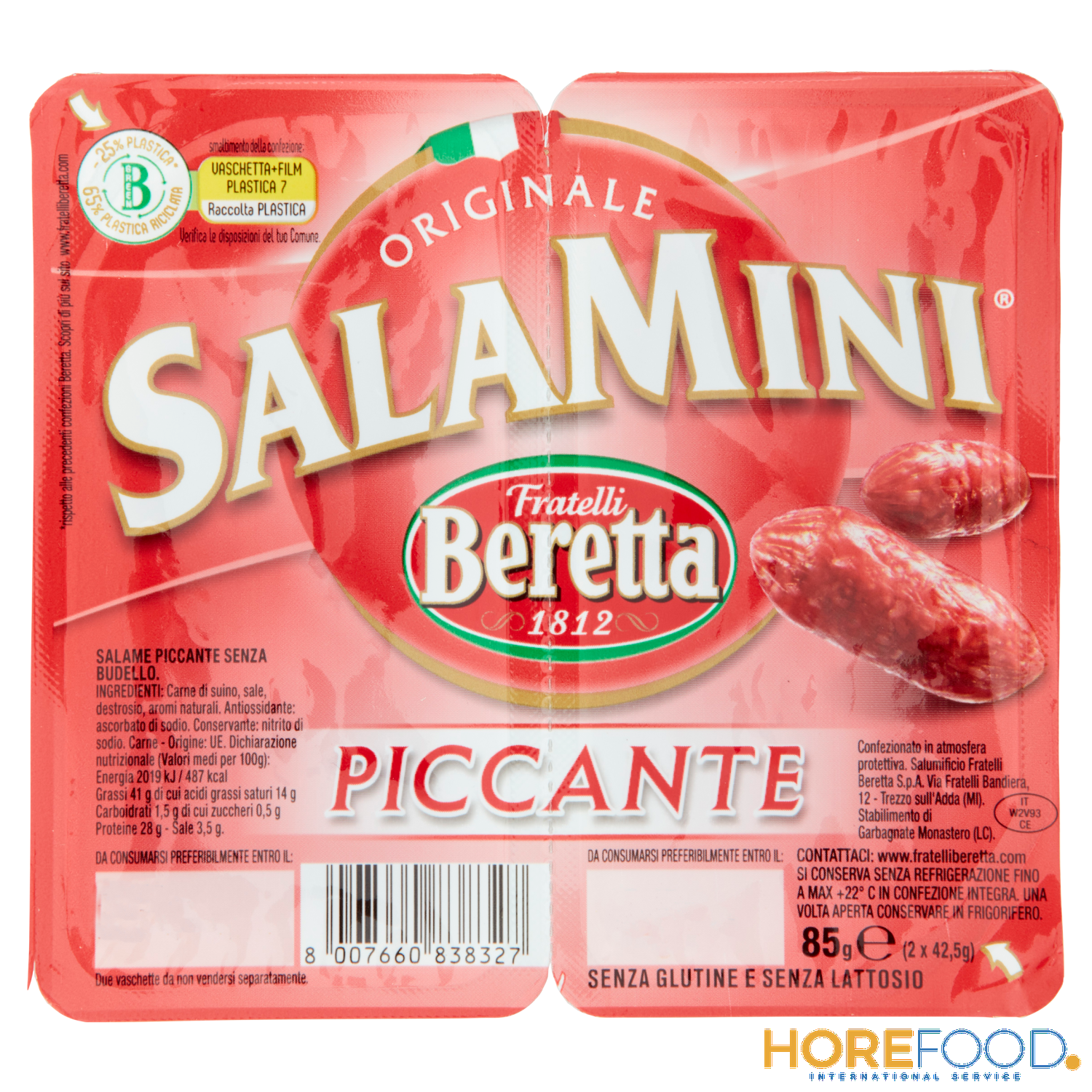 BERETTA SALAMINI PICCANTI 100 GR