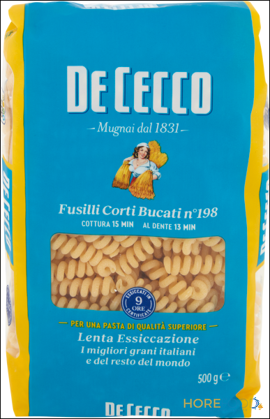 DE CECCO FUSILLI CORTI BUCATI N°198 500 GR