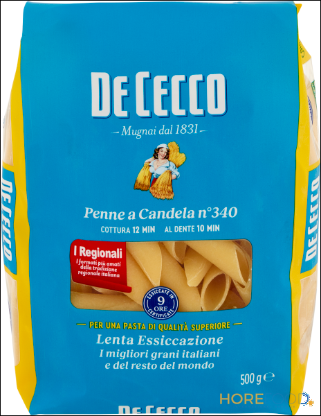 DE CECCO PASTA DI SEMOLA PENNE A CANDELA N°340 500 GR