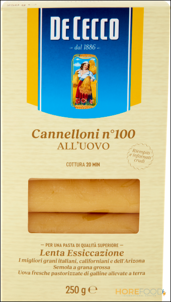 DE CECCO CANNELLONI ALL'UOVO 250 GR
