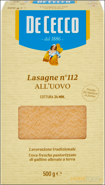 DE CECCO LASAGNA N°112 ALL'UOVO 500 GR