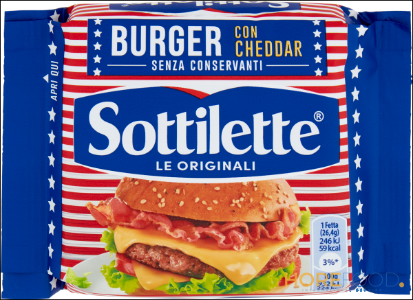 SOTTILETTE BURGER CON CHEDDAR 185 GR