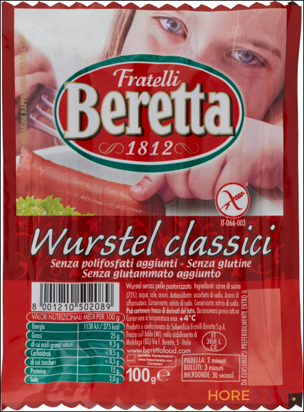 BERETTA WURSTEL CLASSICI 100 GR