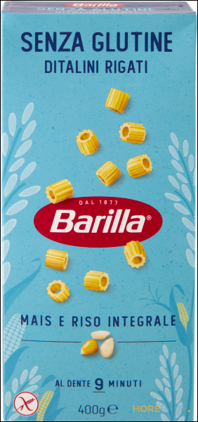 BARILLA PASTA SENZA GLUTINE DITALINI 400 GR
