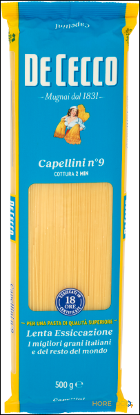 DE CECCO PASTA DI SEMOLA CAPELLINI N°9 500 GR