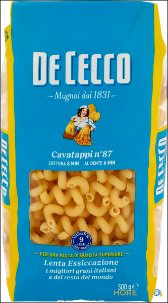 DE CECCO PASTA DI SEMOLA CAVATAPPI 500 GR