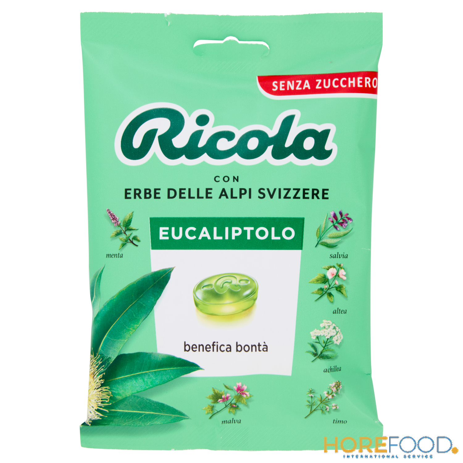 RICOLA EUCALIPTOLO SENZA ZUCCHERO 70 GR