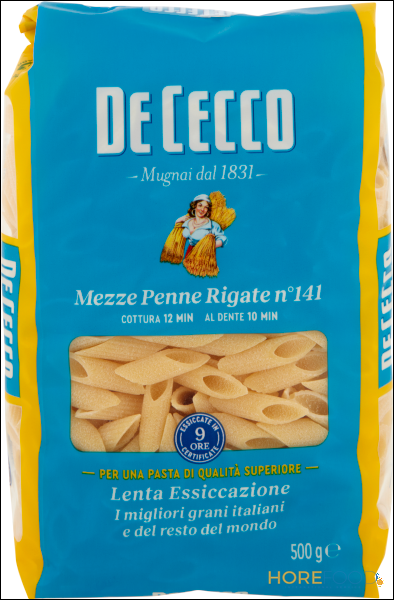 DE CECCO PASTA DI SEMOLA MEZZE PENNE RIGATE N°141 500 GR