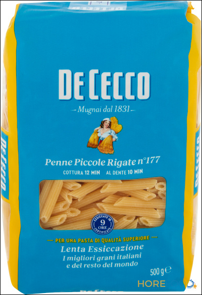 DE CECCO PASTA DI SEMOLA PENNE PICCOLE RIGATE N°177 500 GR