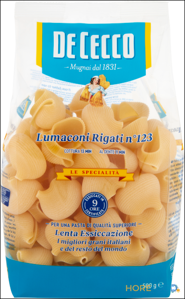 DE CECCO LUMACONI RIGATI N.123 500 GR